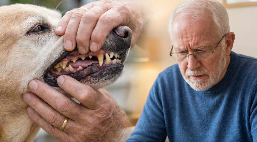 Hund med sunde, hvide tænder